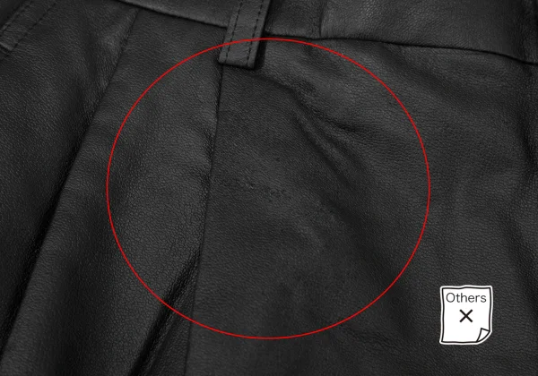 COMME des GARCONS Heart Lace Switching Synthetic Leather Culottes K-165285_003