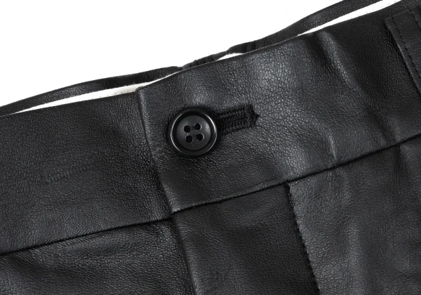 COMME des GARCONS Heart Lace Switching Synthetic Leather Culottes K-165285_004