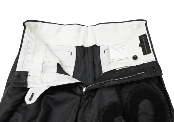 COMME des GARCONS Heart Lace Switching Synthetic Leather Culottes K-165285_006