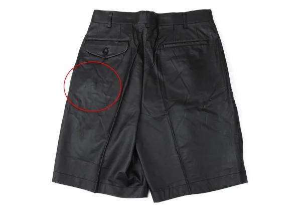 COMME des GARCONS Heart Lace Switching Synthetic Leather Culottes K-165285_011