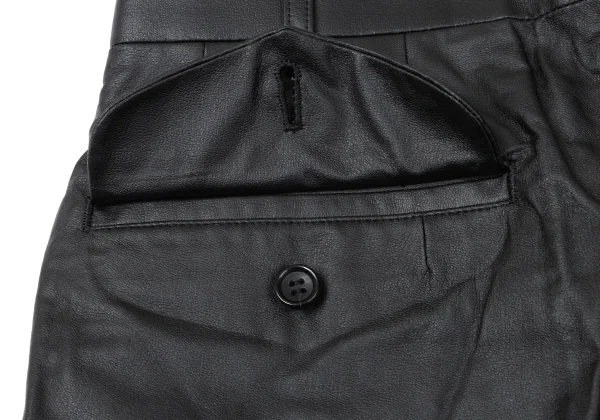 COMME des GARCONS Heart Lace Switching Synthetic Leather Culottes K-165285_013