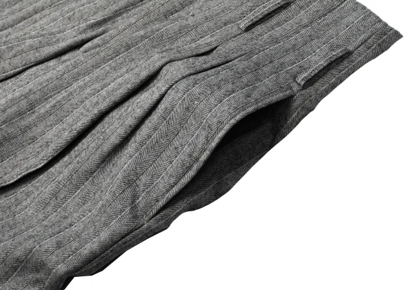 COMME des GARCONS Herringbone Skirt Style Dropped Crotch Pants K-165286_003