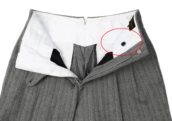 COMME des GARCONS Herringbone Skirt Style Dropped Crotch Pants K-165286_004