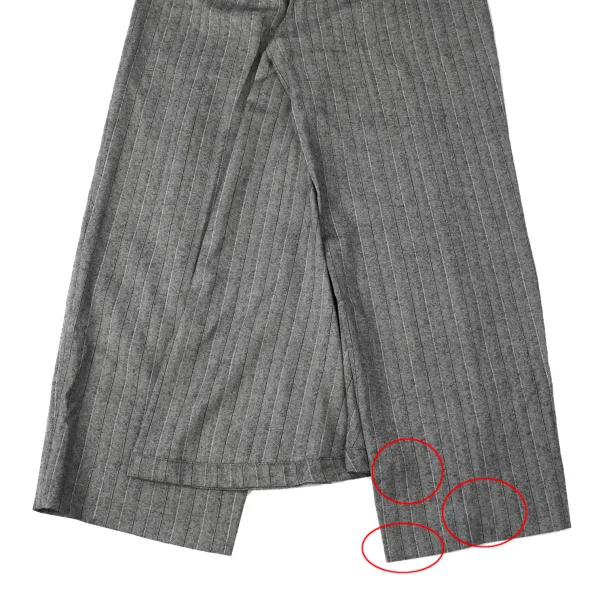 コムデギャルソン ガンリュウ EK-P002 サルエルパンツ グレー 日本製 S コムコム コムデギャルソンCOMME des GARCONS ウールサルエルパンツ