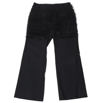 COMME des GARCONS Mesh Frill Front Stripe Pants