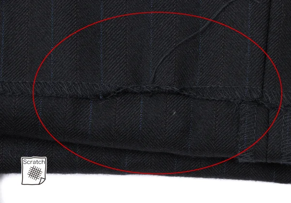 COMME des GARCONS Mesh Frill Front Stripe Pants K-165287_008