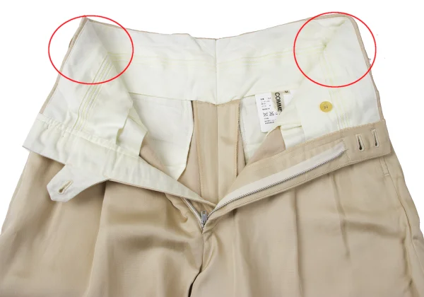 COMME des GARCONS Cotton Rayon Fleece-lined Pants K-165288_005