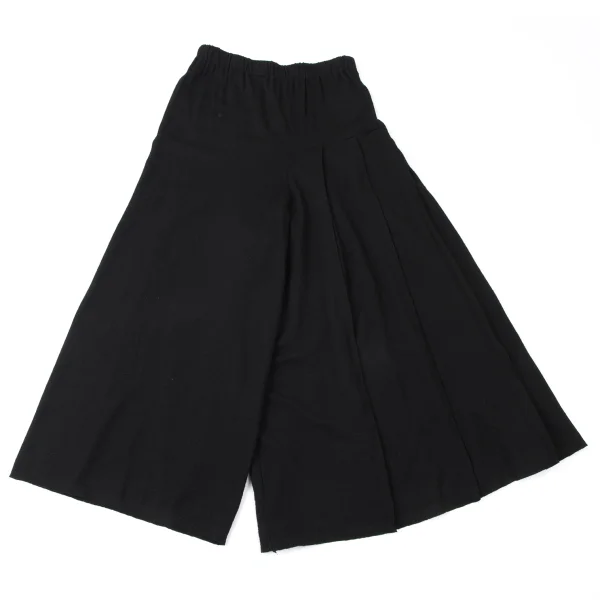 COMME des GARCONS Cut-off Pleats Switching Knit Pants Black M K-165290_001