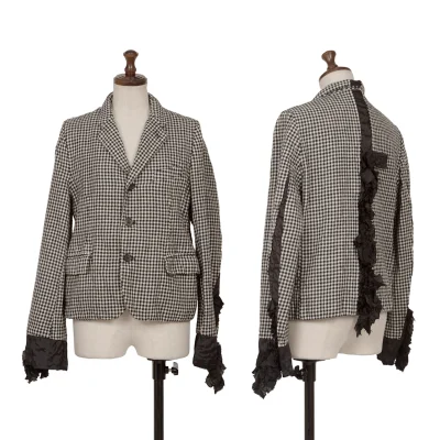 COMME des GARCONS Frill Switching Checked jacket