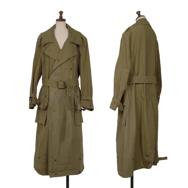 Y's Switching Cotton Military Coat Khaki 4 K-165303_001