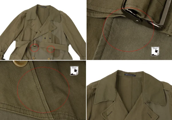 Y's Switching Cotton Military Coat K-165303_003