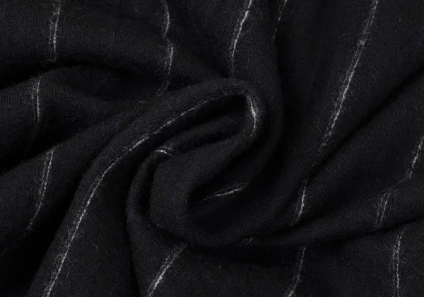 Y's Wool Stripe No Collar Knit Shirt K-165305_011