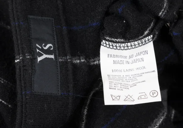 Y's Wool Stripe Knit Skirt K-165306_011