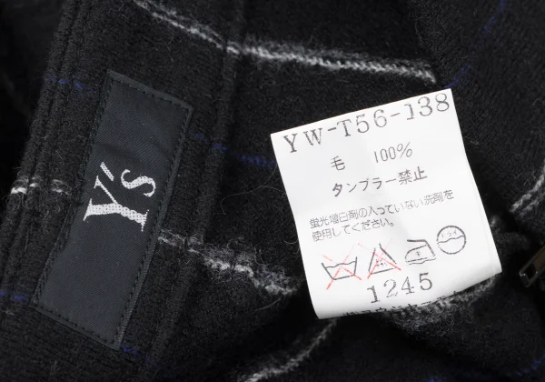 Y's Wool Stripe Knit Skirt K-165306_012