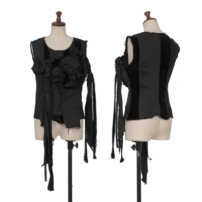 tricot COMME des GARCONS Dyed Velour Switching Corsage Vest