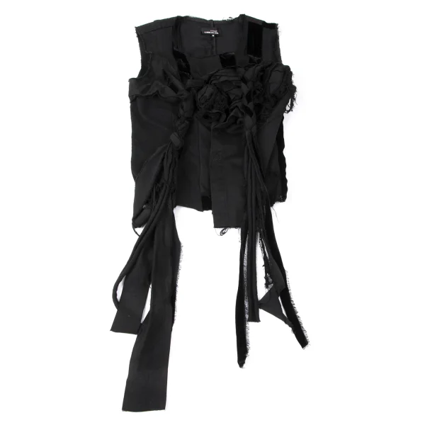 tricot COMME des GARCONS Dyed Velour Switching Corsage Vest K-165313_002