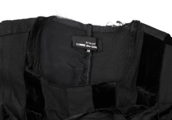 tricot COMME des GARCONS Dyed Velour Switching Corsage Vest K-165313_003