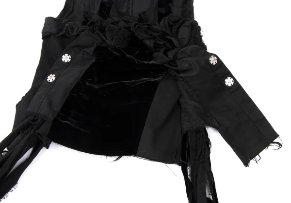 tricot COMME des GARCONS Dyed Velour Switching Corsage Vest K-165313_009