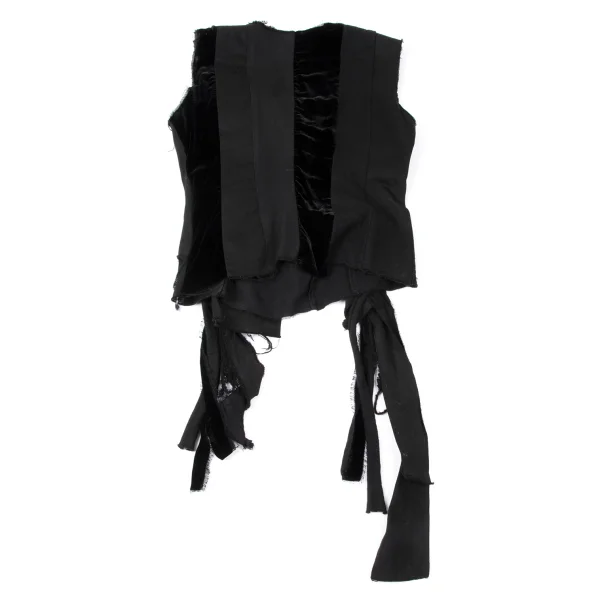 tricot COMME des GARCONS Dyed Velour Switching Corsage Vest K-165313_011