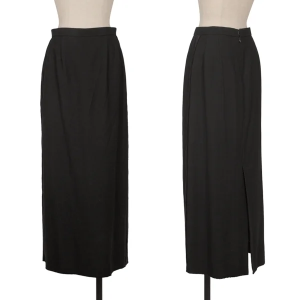 JUNYA WATANABE COMME des GARCONS Silk Taping Wool Skirt Black M K-165318_001