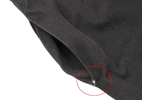 VIVIENNETAM Leather Switching Zip Slit Denim Skirt K-165321_006