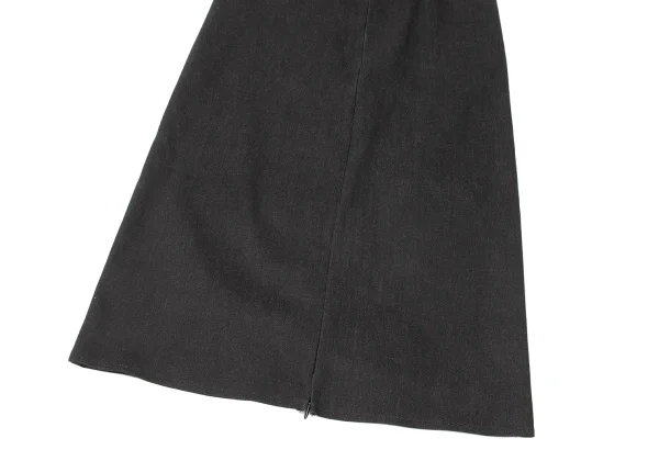 VIVIENNETAM Leather Switching Zip Slit Denim Skirt K-165321_008