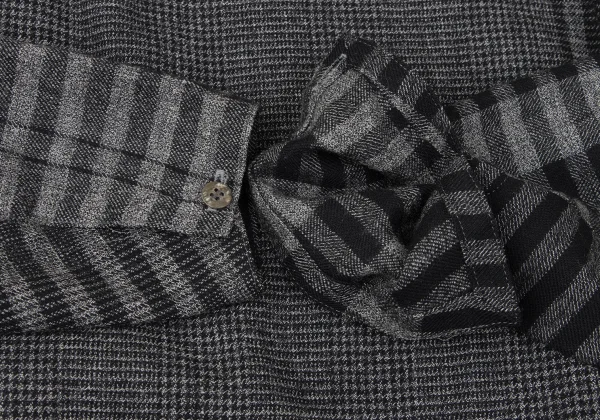 ISSEY MIYAKE I.S. Multi Pattern Tuck Blouse K-165322_006