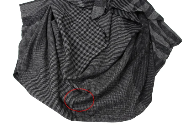 ISSEY MIYAKE I.S. Multi Pattern Wool Drape Skirt K-165323_008