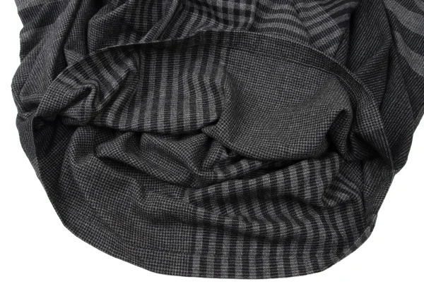 ISSEY MIYAKE I.S. Multi Pattern Wool Drape Skirt K-165323_010