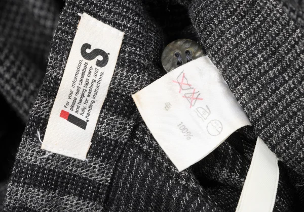 ISSEY MIYAKE I.S. Multi Pattern Wool Drape Skirt K-165323_016