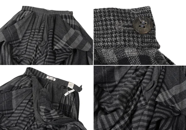 ISSEY MIYAKE I.S. Multi Pattern Wool Blouse & Skirt K-165324_013