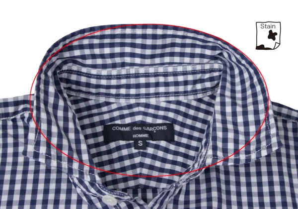 COMME des GARCONS HOMME Cotton Checked Long Sleeve Shirt K-165330_007