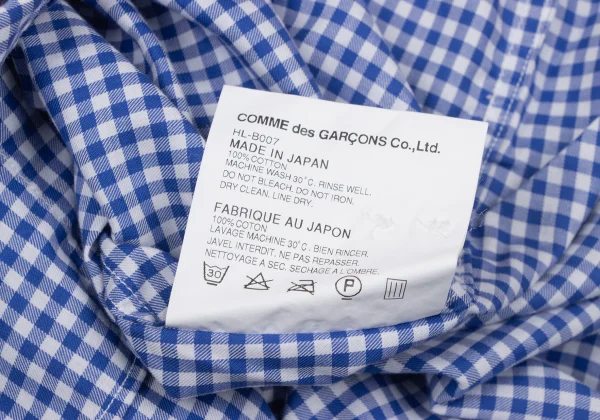 COMME des GARCONS HOMME×Thomas Mason Cotton Checked Shirt K-165332_013