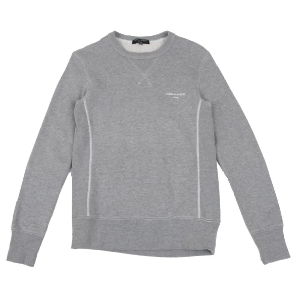 OMME des GARCONS HOMME Cotton Point Logo Printed Sweatshirt Grey M K-165334_001