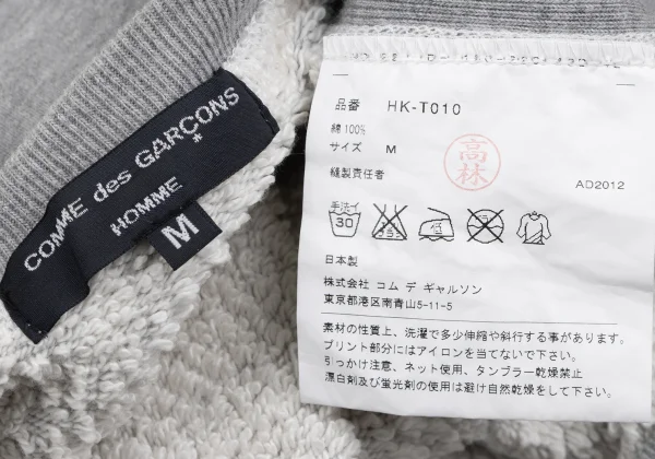 OMME des GARCONS HOMME Cotton Point Logo Printed Sweatshirt K-165334_014