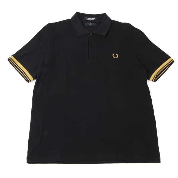 COMME des GARCONS HOMME DEUX×FRED PERRY Point Embroidered Polo Shirt Black,Yellow L K-165340_001