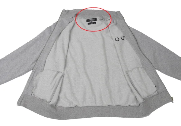 COMME des GARCONS HOMME DEUX×FRED PERRY Cotton Zip Sweatshirt K-165342_012