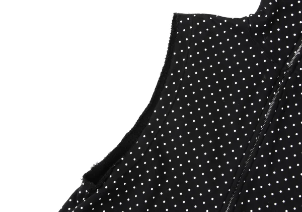 GANRYU Dot Printed Cotton Sleeveless Long Hoodie K-165345_006