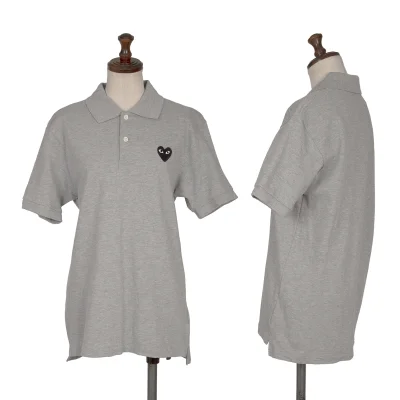 PLAY COMME des GARCONS Cotton Heart Patch Polo Shirt