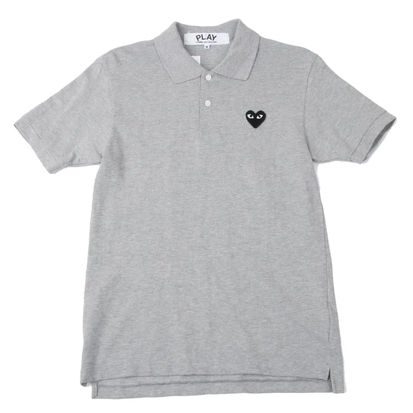 PLAY COMME des GARCONS Cotton Heart Patch Polo Shirt K-165348_002