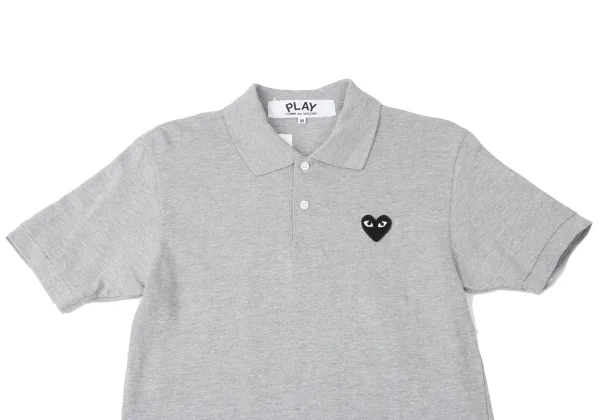 PLAY COMME des GARCONS Cotton Heart Patch Polo Shirt K-165348_003