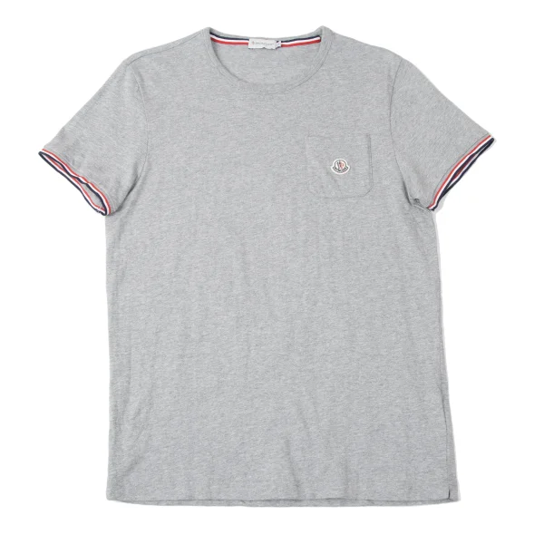 MONCLER Cotton Logo Patch Pocket T-shirt Grey M K-165354_001