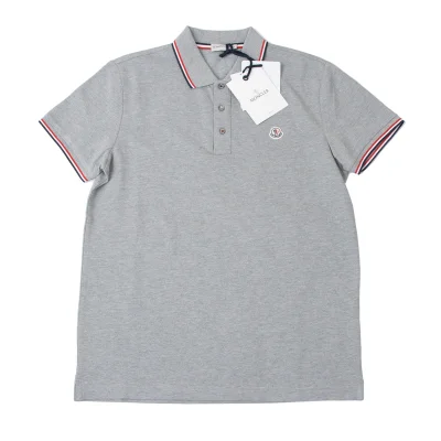 MONCLER Cotton Logo Patch Polo Shirt