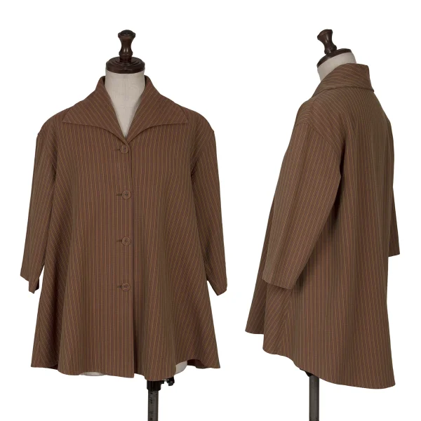 ROMEO GIGLI Cotton Stripe Short Sleeve Shirt Bordeaux,Mustard 9T K-165365_001