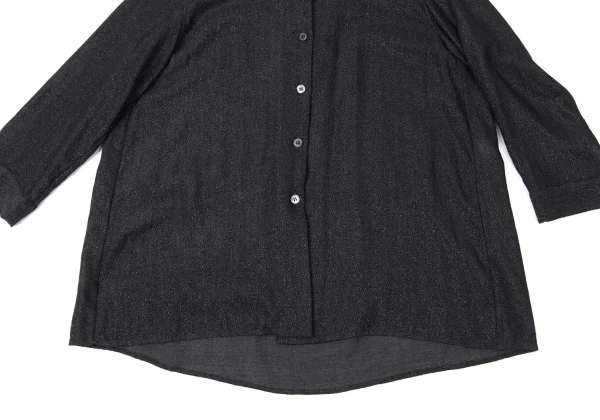 ROMEO GIGLI Rayon Blend Glitter Open Collar Shirt K-165367_007