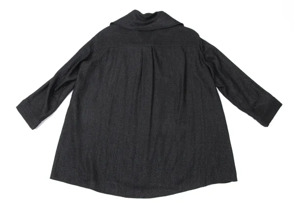 ROMEO GIGLI Rayon Blend Glitter Open Collar Shirt K-165367_010