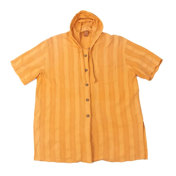 gigli Cotton Stripe Hooded Blouse K-165369_002