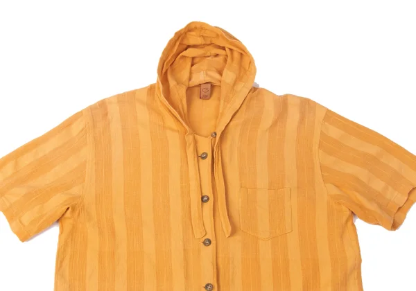 gigli Cotton Stripe Hooded Blouse K-165369_003