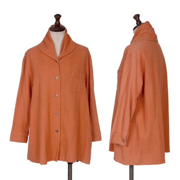 gigli Cotton Check Woven Shirt Orange 38(M) K-165370_001