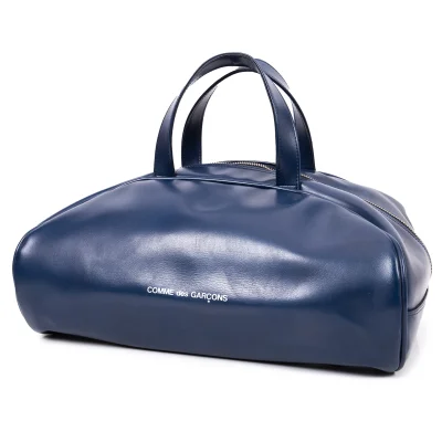 COMME des GARCONS Logo Printed Synthetic Leather Boston Bag